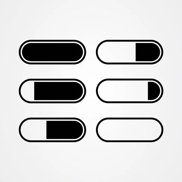 Icono de batería logo vector de diseño . — Vector de stock