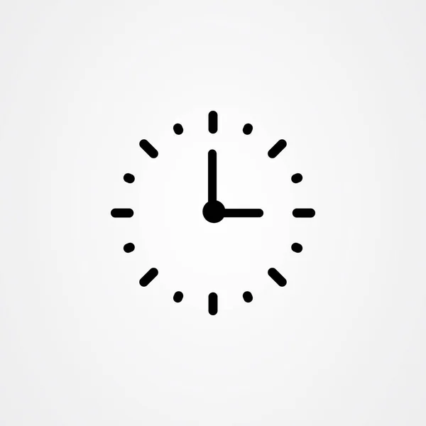 Reloj icono logo vector diseño — Archivo Imágenes Vectoriales