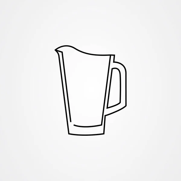 Icône vectorielle pichet bière dans le style contour / ligne — Image vectorielle