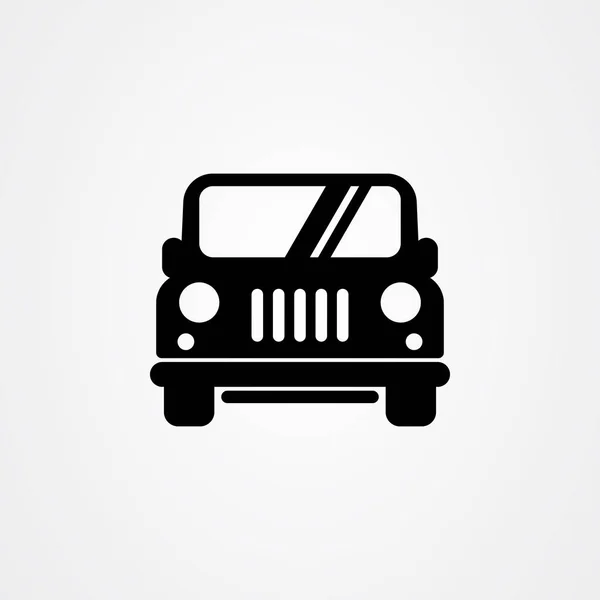 Εικονίδιο μπροστά όψη αυτοκινήτου διανυσματική απεικόνιση. — Διανυσματικό Αρχείο