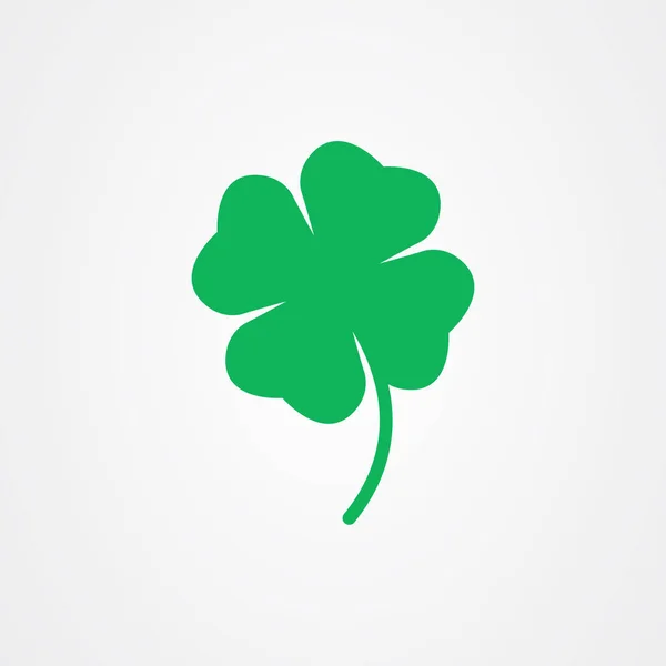 Vetor de ícone de trevo de quatro folhas, vetor do dia de St Patricks . —  Vetores de Stock