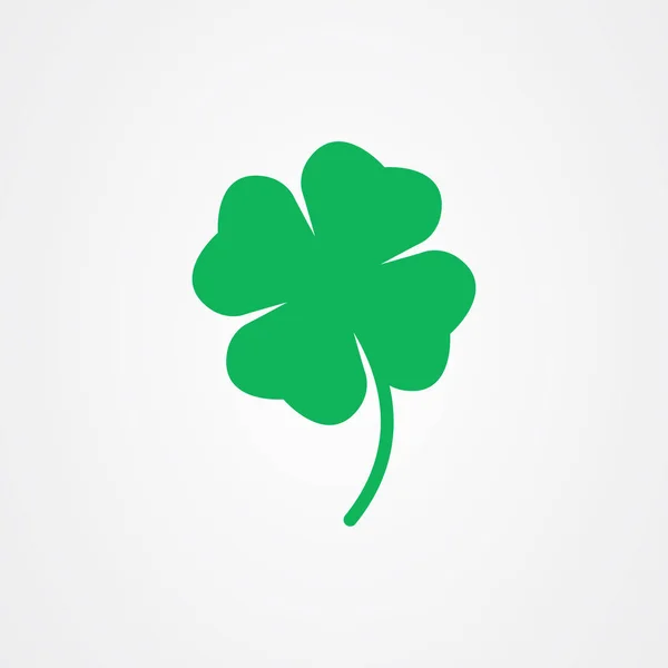Dört yapraklı yonca simgesi vektörü, St Patricks gündüz vektörü.