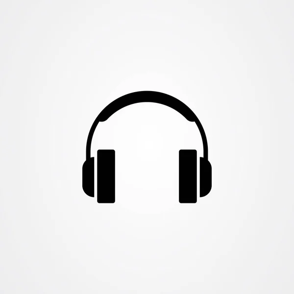 Headphones icon logo vector design — Stock Vector