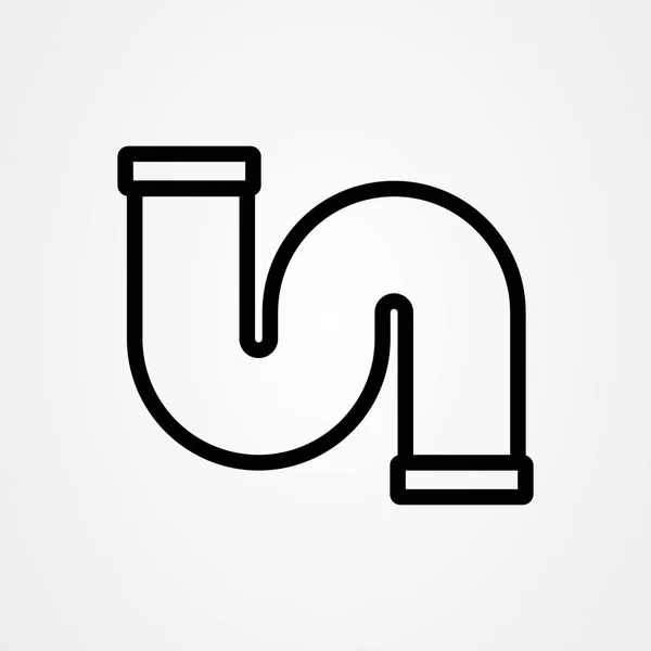 Borular vektör ikon tasarımı. Su boru hattı sembolü. — Stok Vektör