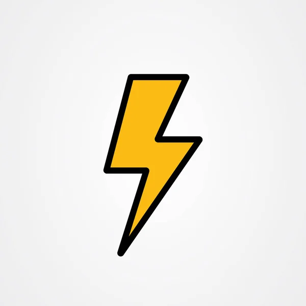 Blixt, storm, Thunder ikon logotyp vektor design — Stock vektor