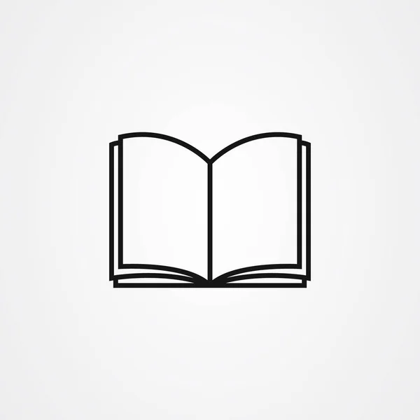 Livre icône logo vectoriel design — Image vectorielle