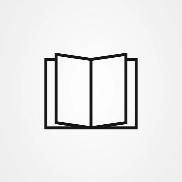 Livre icône logo vectoriel design — Image vectorielle