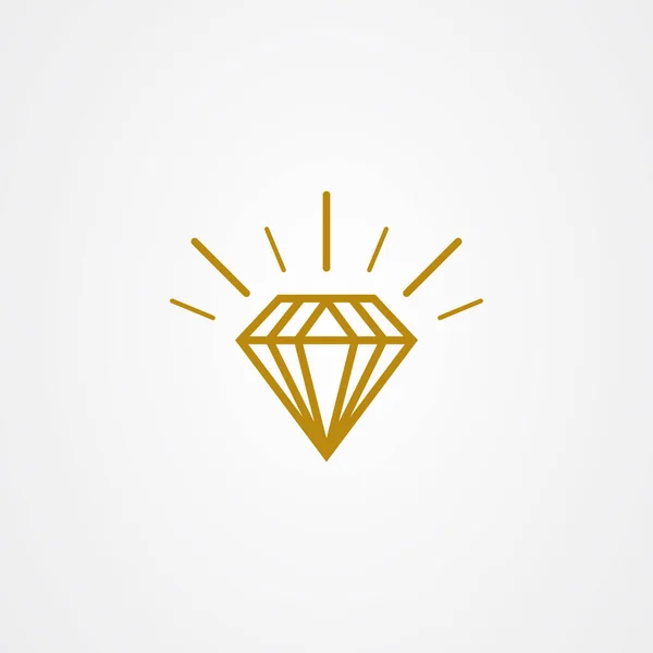 Diamond ikon logotyp vektor design — Stock vektor