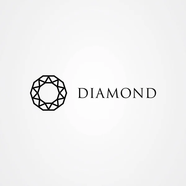 ダイヤモンドアイコンロゴベクトルデザイン — ストックベクタ