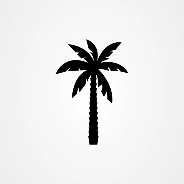 Ikone der Palmensilhouette. einfache flache Vektordarstellung — Stockvektor