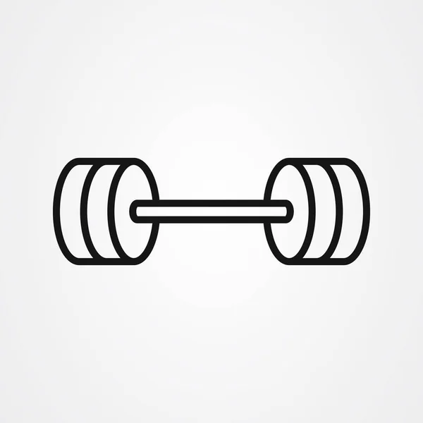 Progettazione vettoriale icona bilanciere, attrezzature per l'allenamento con i pesi . — Vettoriale Stock