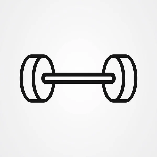 Barbell icon vector design, weight training equipment. — 스톡 벡터