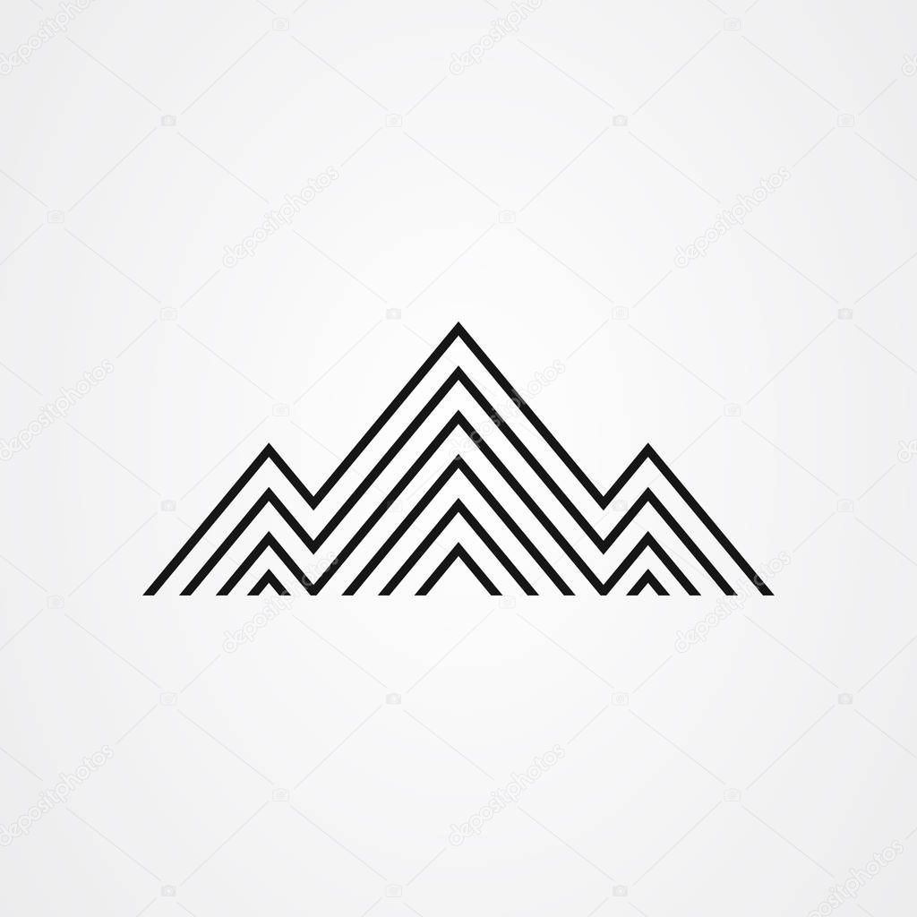 Mountain icon logo vector design