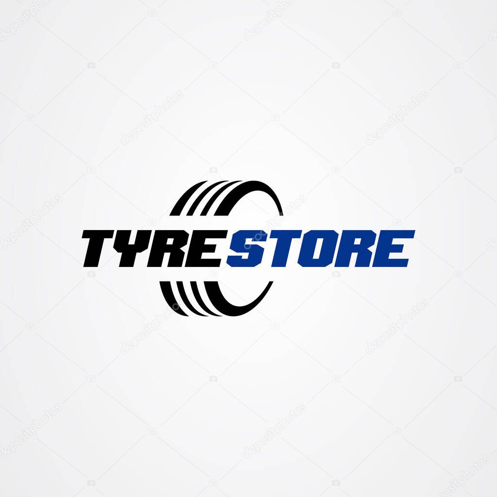 Tire shop logo template. tire icon vector illustration.