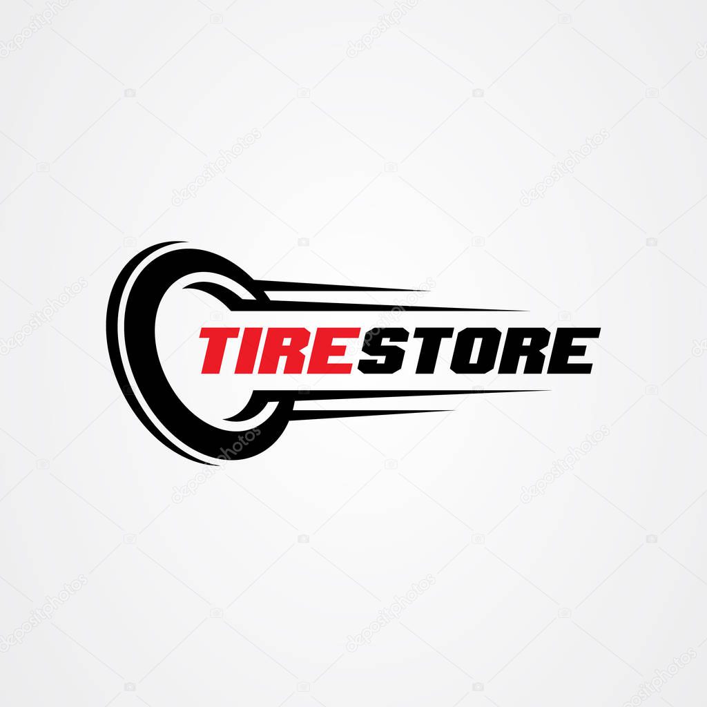 Tire shop logo template. tire icon vector illustration.