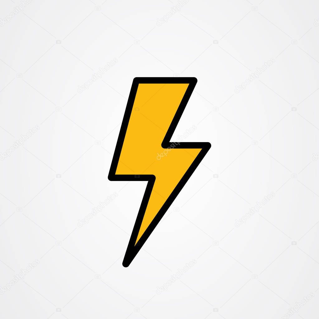 Lightning, Storm, Thunder icon logo vector design