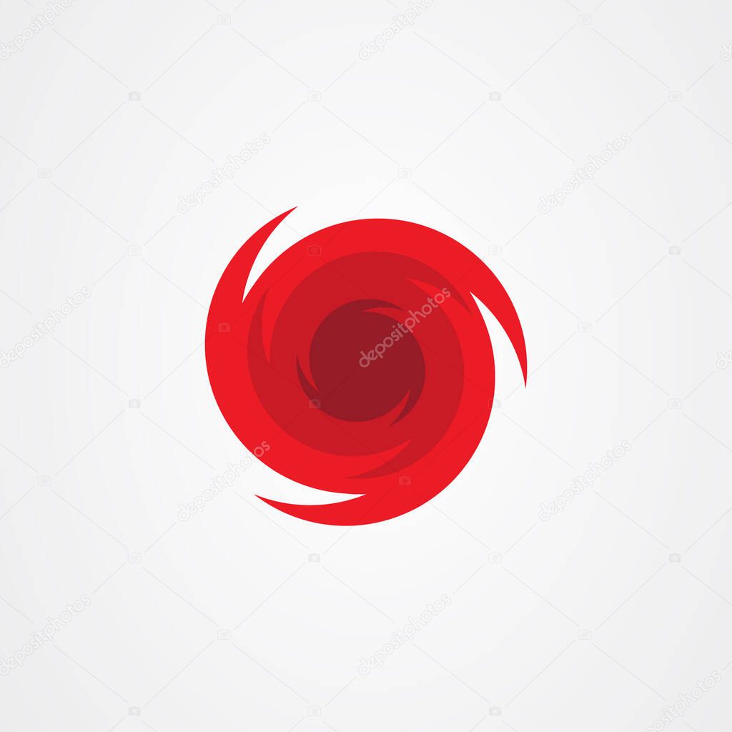 Hurricane symbol, abstract hurricane icon.