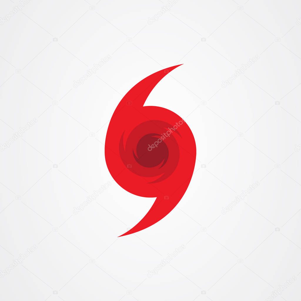 Hurricane symbol, abstract hurricane icon.