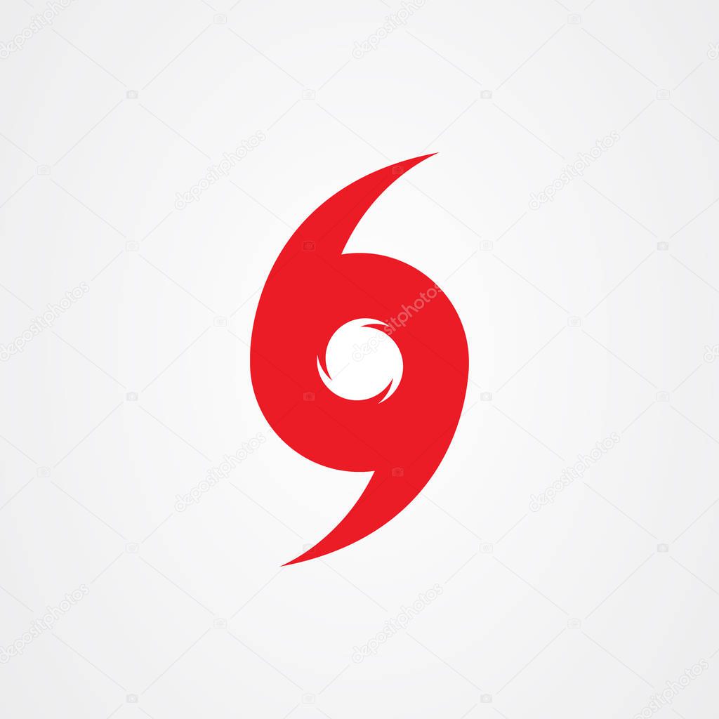 Hurricane symbol, abstract hurricane icon.