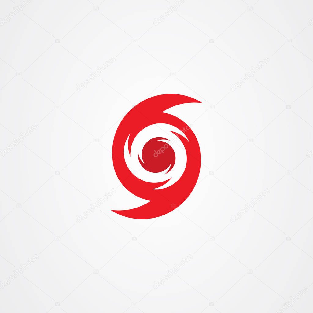 Hurricane symbol, abstract hurricane icon.