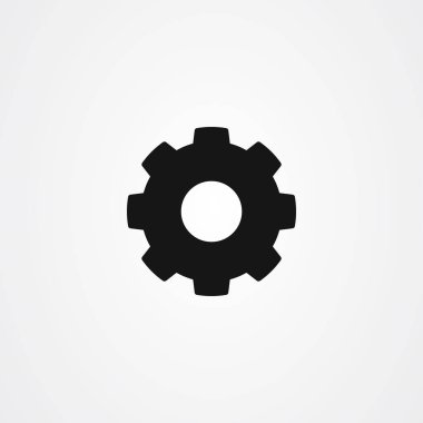 Simge vektör tasarımı, vites sembolü ayarlanıyor.