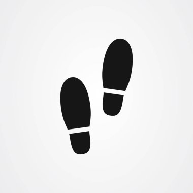 Foot step ikon vektör tasarımı