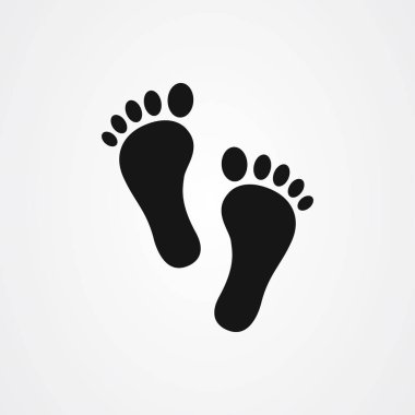 Foot step ikon vektör tasarımı
