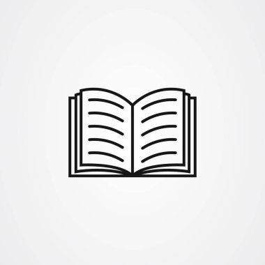 Kitap simgesi logo vektör tasarımı