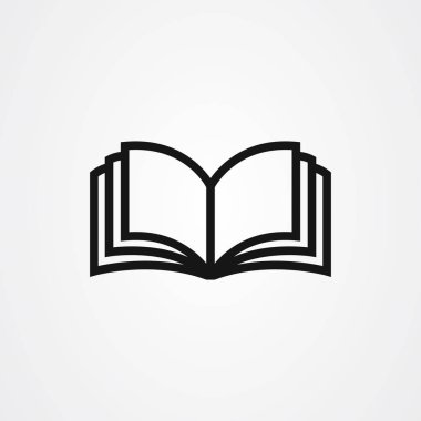 Kitap simgesi logo vektör tasarımı