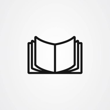 Kitap simgesi logo vektör tasarımı