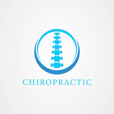 Kayropraktik ikon logo vektör tasarımı