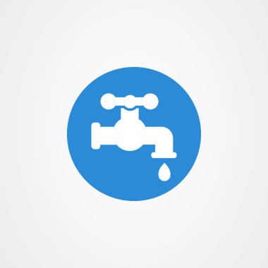 Musluk simgesi logo vektör tasarımı