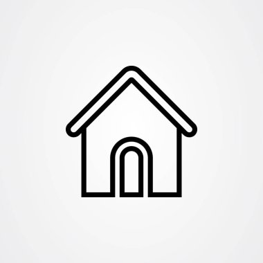 Ev ikonu. ev sembolü. Basit düz vektör illüstrasyonu