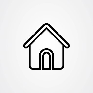 Ev ikonu. ev sembolü. Basit düz vektör illüstrasyonu