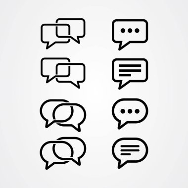 Sohbet bubble simgeler kümesi.