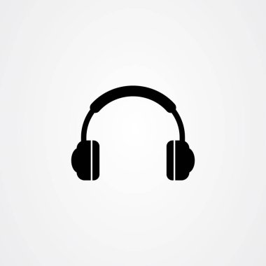Kulaklık simgesi logo vektör tasarımı