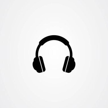 Kulaklık simgesi logo vektör tasarımı