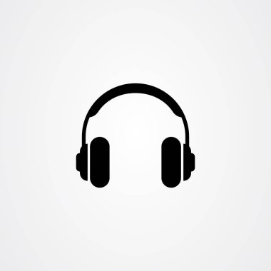 Kulaklık simgesi logo vektör tasarımı