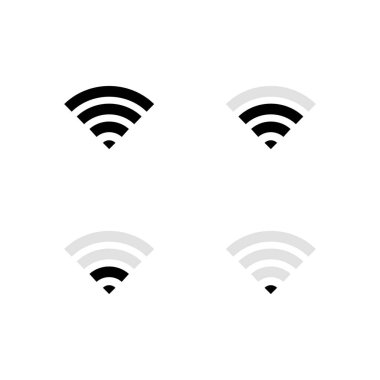 Wi-Fi simgeleri vektör çizimi kümesi