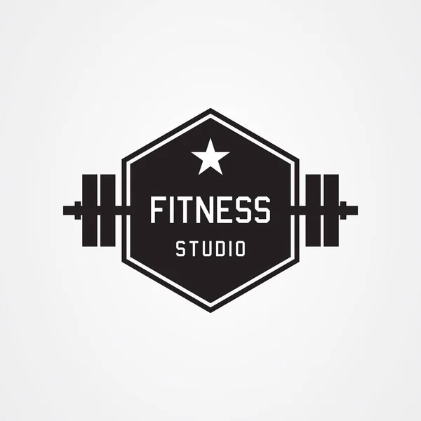 Fitness / Gimnasio estudio logo diseño inspiración — Vector de stock