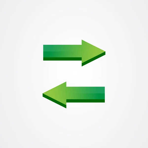 Design vettoriale icona freccia sinistra e destra — Vettoriale Stock
