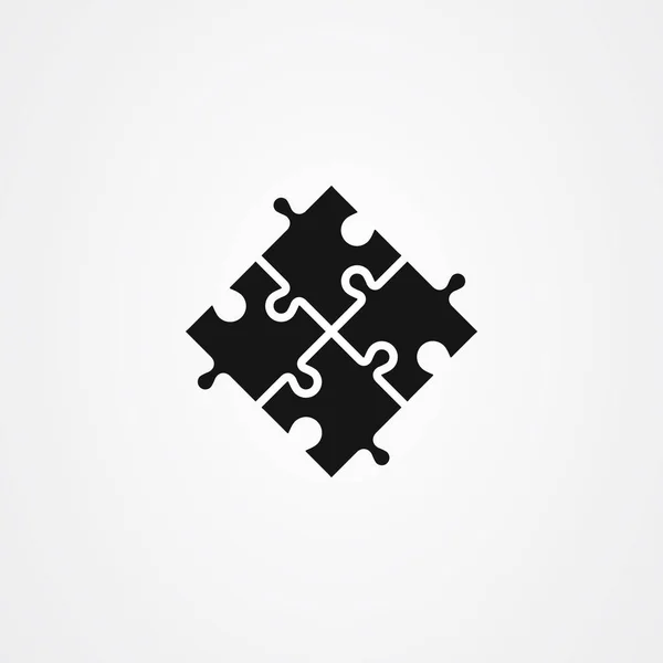 Bulmaca simgesi logo vektör tasarımı — Stok Vektör