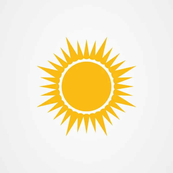 Icône soleil logo vectoriel design — Image vectorielle