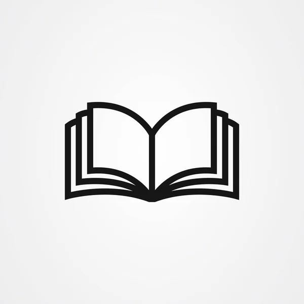 Livre icône logo vectoriel design — Image vectorielle