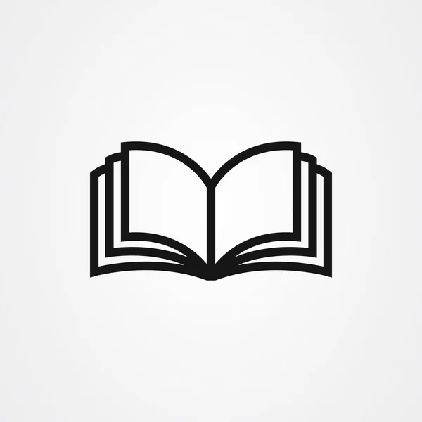 Kitap simgesi logo vektör tasarımı
