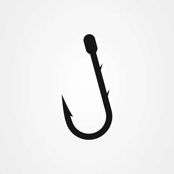 Gancho de pesca icono logo diseño vectorial — Vector de stock