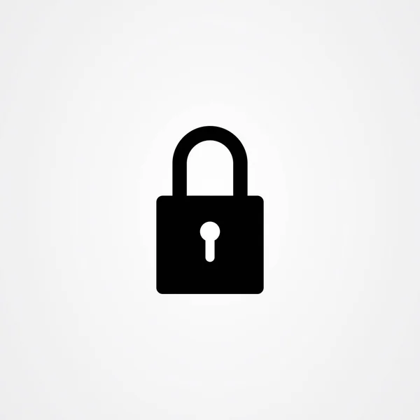 Padlock or lock icon vector. safe and security symbol. — Stock Vector