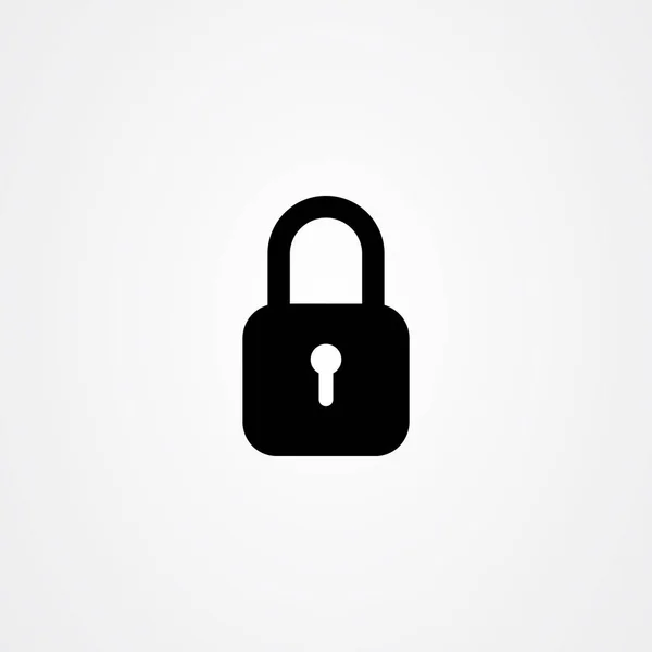 Padlock or lock icon vector. safe and security symbol. — Stock Vector