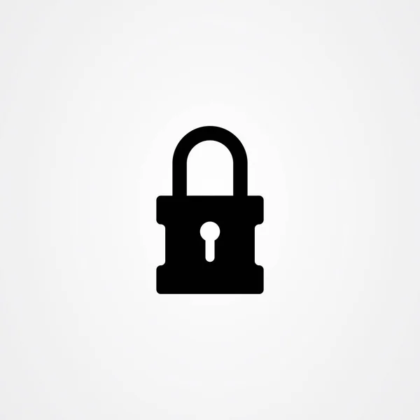 Padlock or lock icon vector. safe and security symbol. — Stock Vector