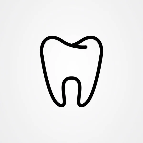 Ikona zubu, silueta zubu, zubní symbol. jednoduchá plochá vektorová ilustrace — Stockový vektor